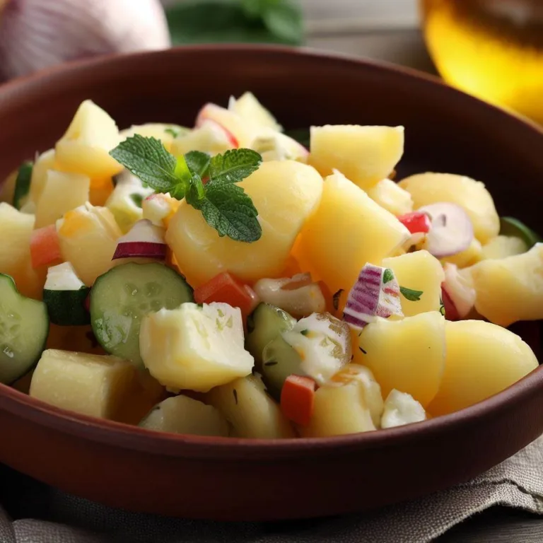 Letní bramborový salát bez majonézy